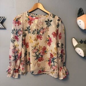 Loft floral blouse size small petite
